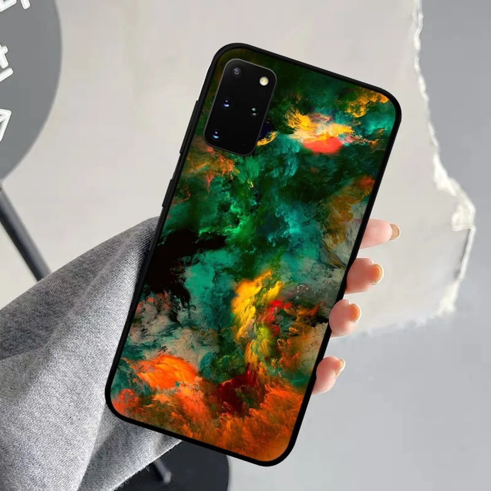 Vibrant artistic colorful print Phone Case For Samsung S 9 10 20 21 22 23 30 23plus lite Ultra FE S10lite Fundas