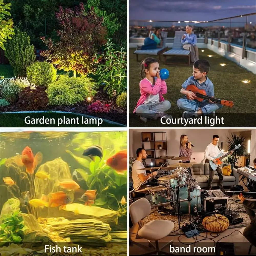 Dual Waterproof Solar Pond Spotlights 1.2V/3.7V LED 6 LED Solar Underwater Lights Submersible Multicolor Solar Spot Light