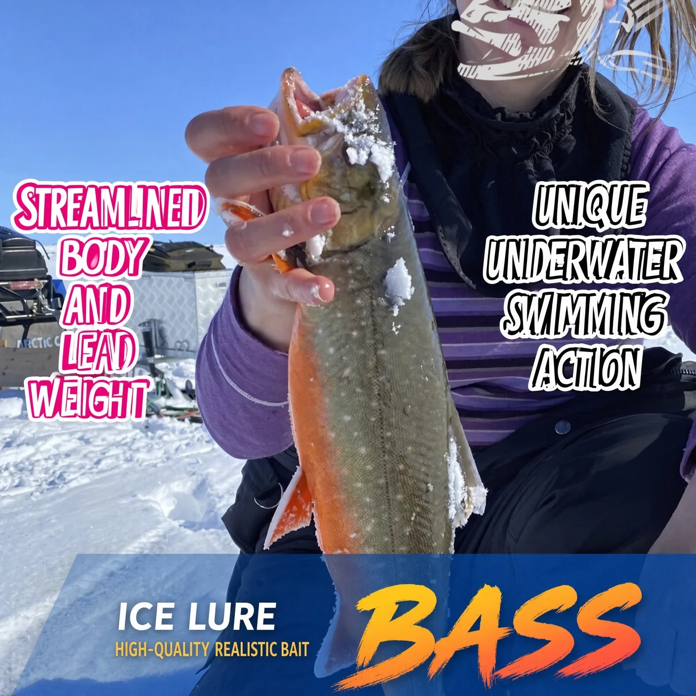 Hunthouse Winter Eis Angeln Locken 3PCS 50mm/10g 65mm/19g 75mm/32g Sinking Wobbler VIB Vibration Köder Für Bass Hecht Barsch LW812 – Detail 10