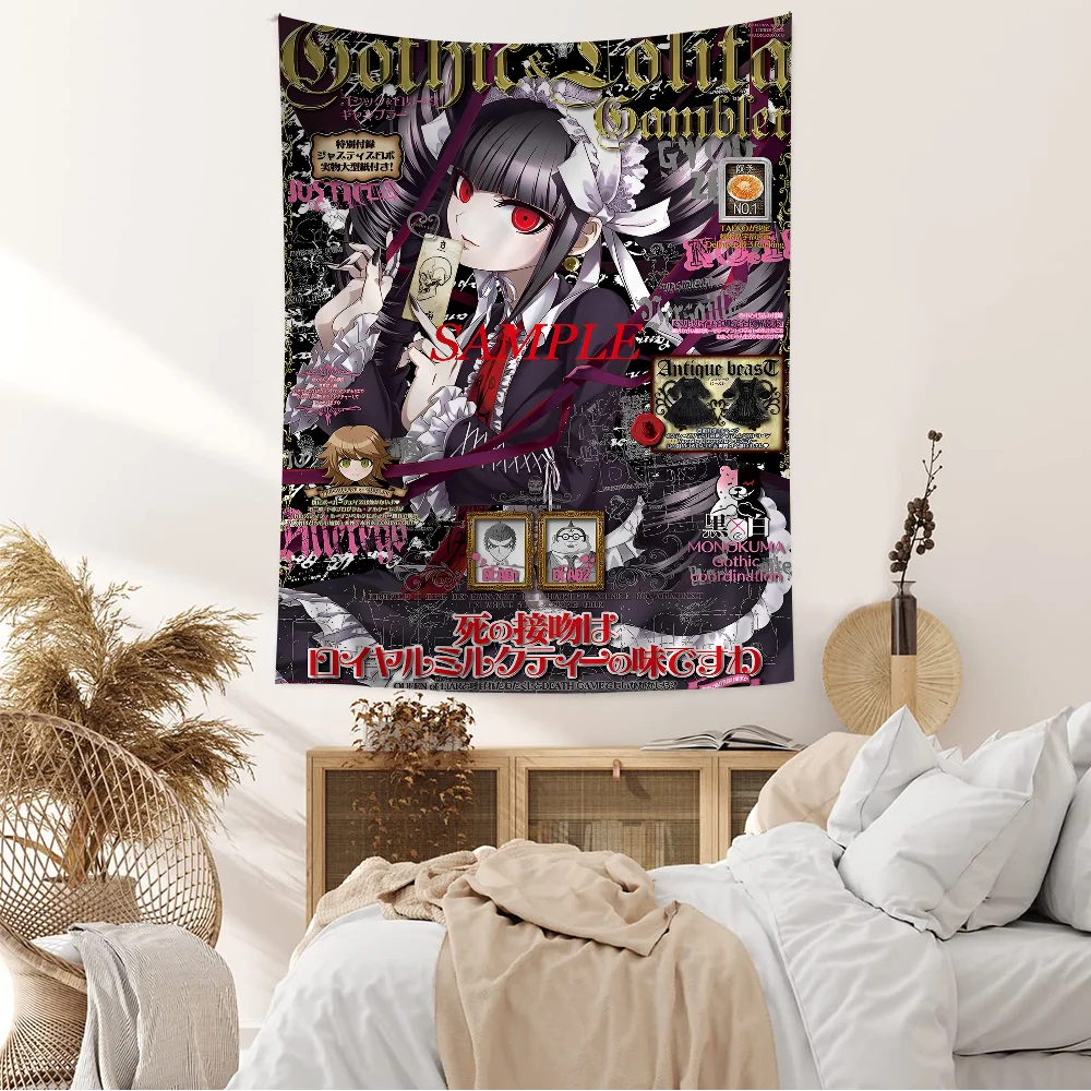 Classic Anime Danganronpa DIY Wall Tapestry for Living Room Home Dorm Decor Wall Art Decor