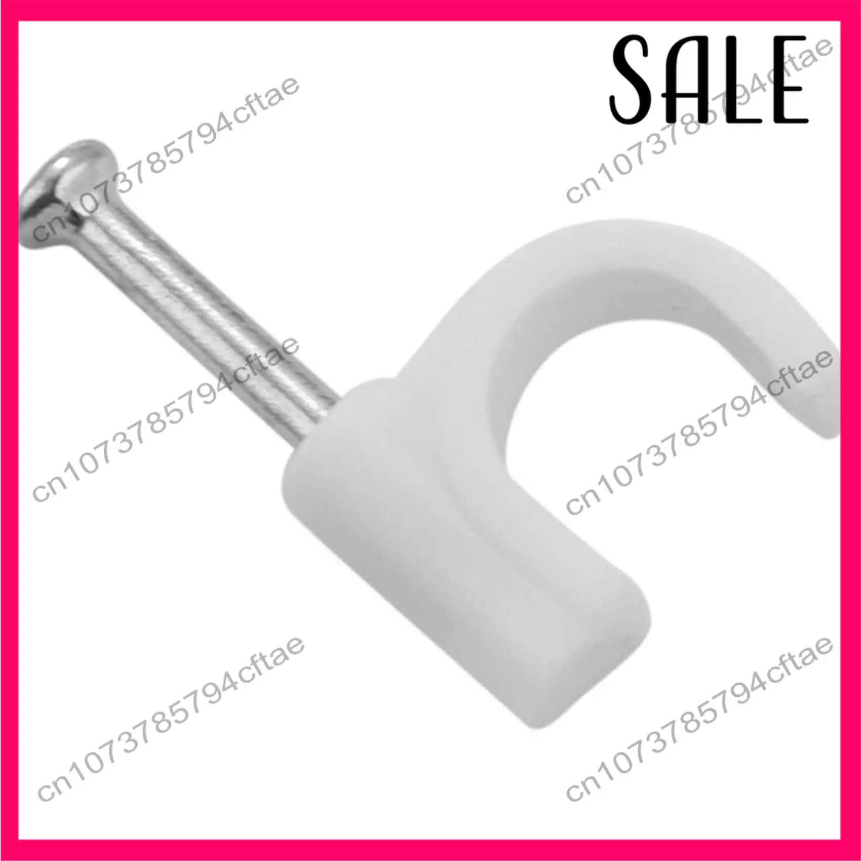 

-A12R 300 Pieces Of Cable Staples Clip Wall Wire Nail Fixture For Ethernet Cable Rg6 Rg59 Cat5 Cat6 Rj45 Tv Wire Cable 7Mm White