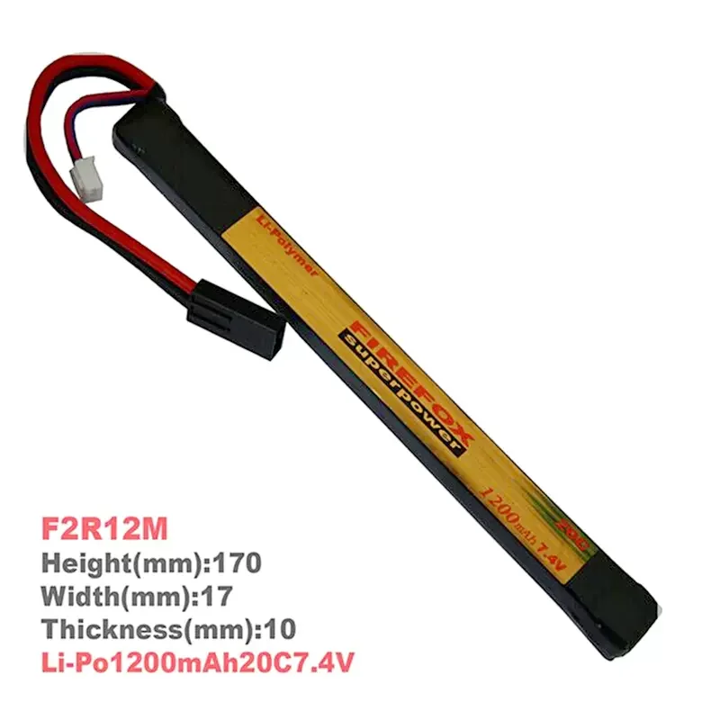 Genuine Firefox 7.4V 1200mAh 20C Li Po battery soft bullet gun Jinming 8th generation Ren Xiang toy F2R12M