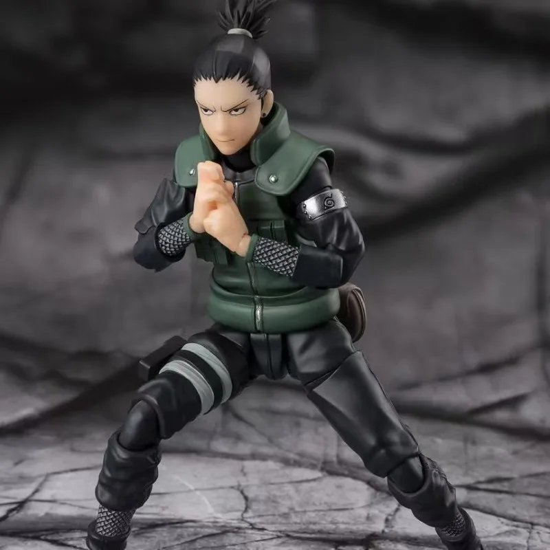 在庫オリジナルバンダイ S.H.Figuarts SHF ナルトシカマル奈良ブリリアント戦略家アニメアクションフィギュアモデルおもちゃ人形ギフト