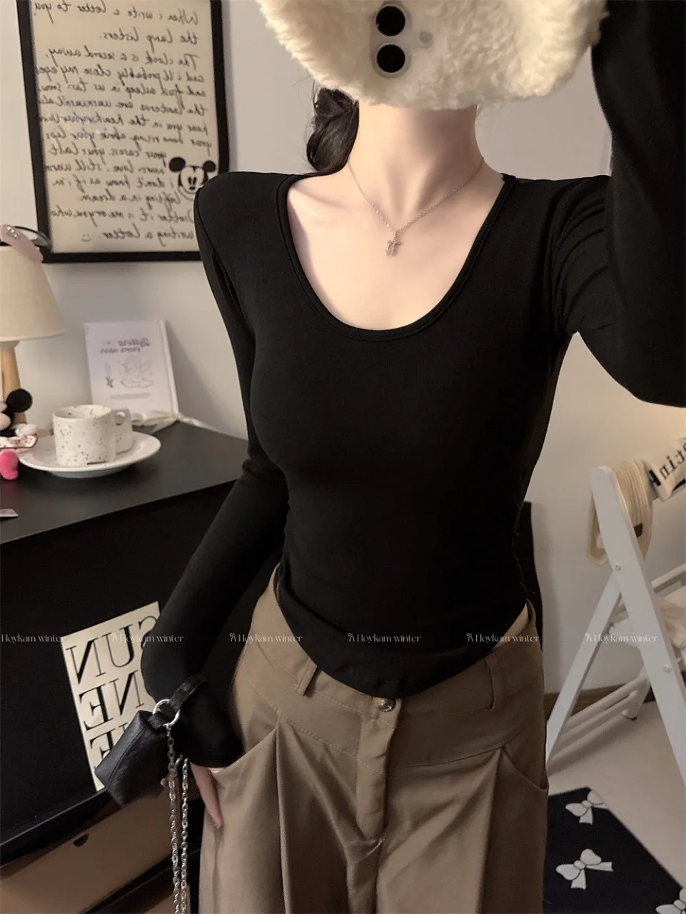 New Spring Sexy Crop Tops Fashion Women Long Sleeve O-neck Tunic Tees Y2k Top Patchwork Hollow Out Lace All Match  T Shirt