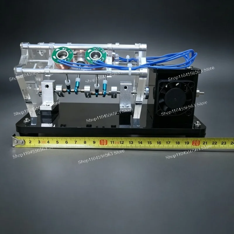 Physics Teaching Instrument DIY V-Type Electromagnetic Motor Model High Speed 5V Manual Small Engine Toy