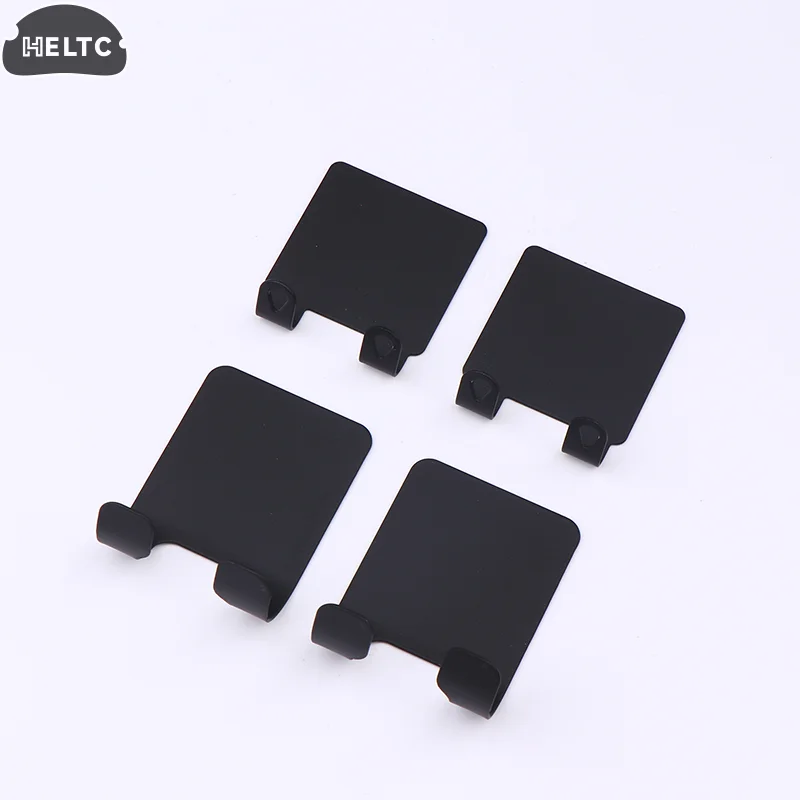 2PCS Stainless Steel Shower Hook Adhesive Razor Holder Wall Mounted Bathroom For Rack Shaver Shaving Holder Black Plastic Hook