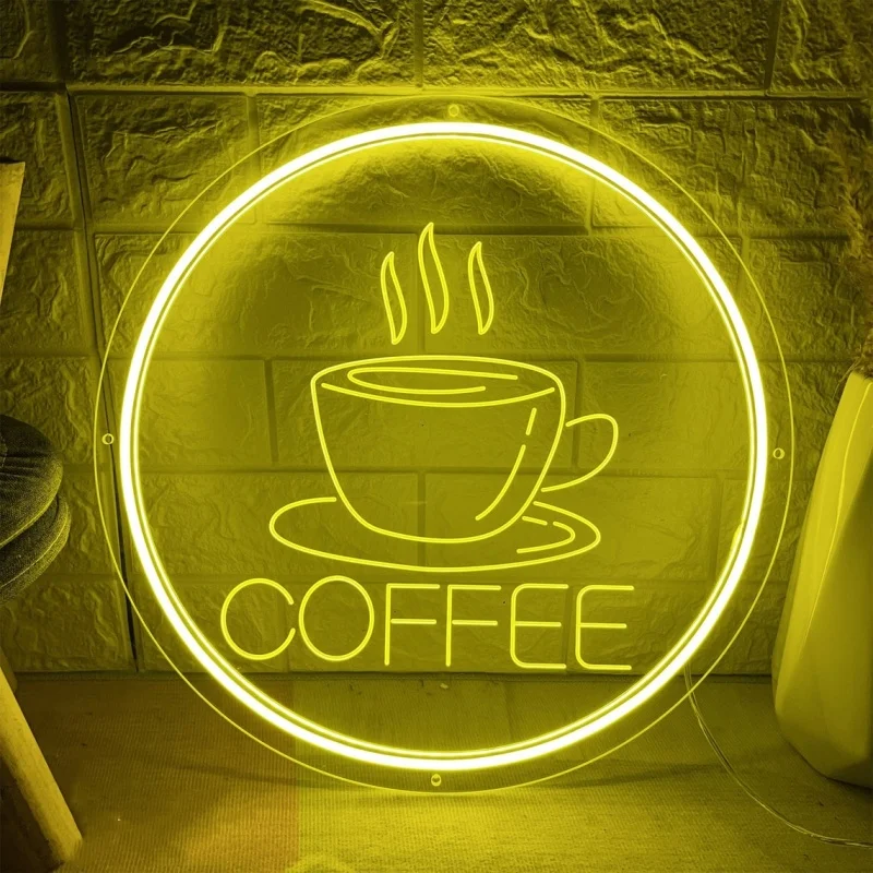 

Coffee Neon Sign Engrave Neon Sign for Coffee Shop Wall Decor Led Coffee Bar Light Custom Shop Signage Opening Gift Neon Art