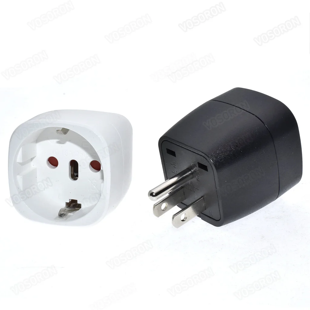 EU to US Travel Plug Adapter Type E/F Socket To USA Canada Japan NEMA 5-15P Mini Portable Power Charger Adaptor For Trip Home