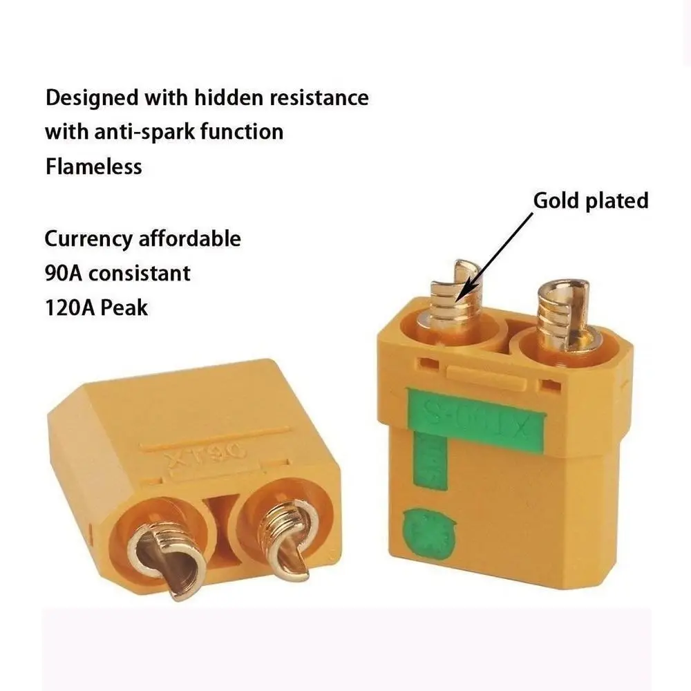 1Pairs RC Accessories for Car Lipo Battery Bullet XT90S Connector Interface Connector XT90 Connector Connector Adapter
