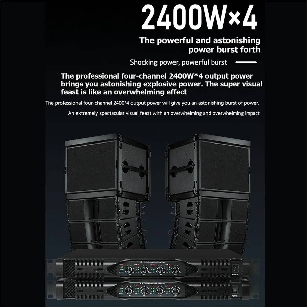 DTC6 4x2000W 1U Digital Power Amplifier 4Channel Power Amplifier Stereo Sound System Pro Audio Class D Amplifier EU Plug