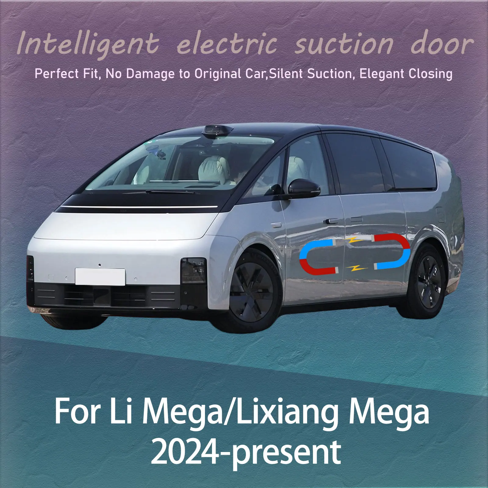 Electric Soft Close Door Kit For Li Mega/Lixiang Mega 2024-now Auto Silent Anti-Slam Suction Door System Automatic Quiet Closing