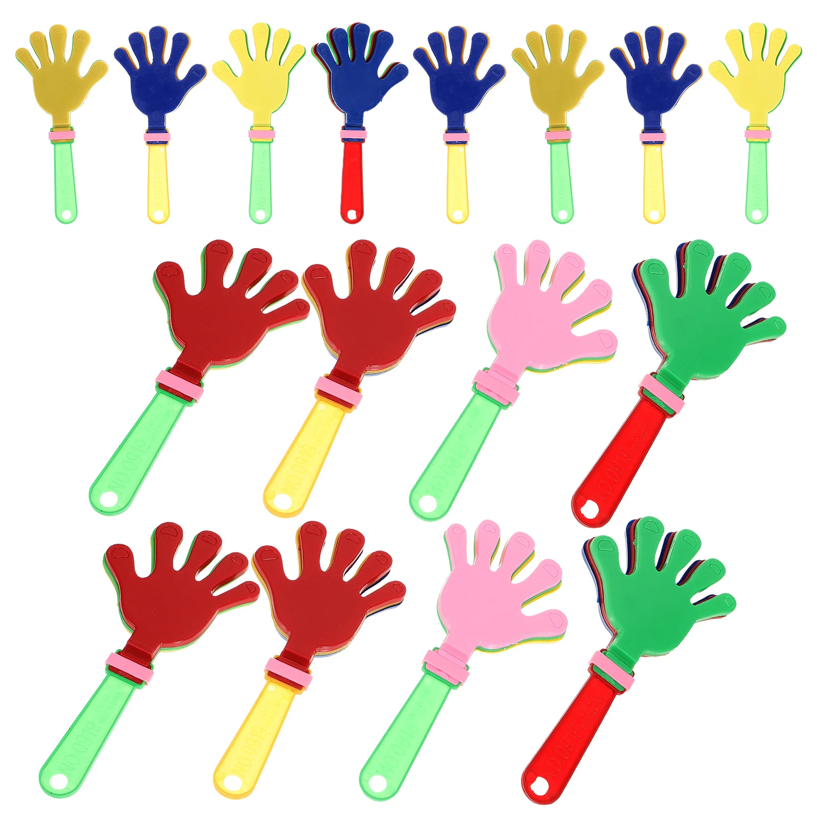20 Pieces Hands Plastic Bright Color Lightweight Party Carnival Fiestas Clappers Maker Cheer Prop
