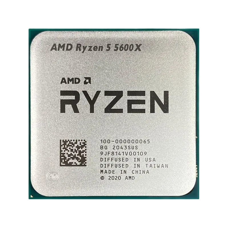 Procesador de CPU AMD Ryzen 5 5600X R5 5600X 3,7 GHz, seis núcleos, 12 hilos, 7NM, 65W, L3 = 32M, 100-000000065, enchufe AM4