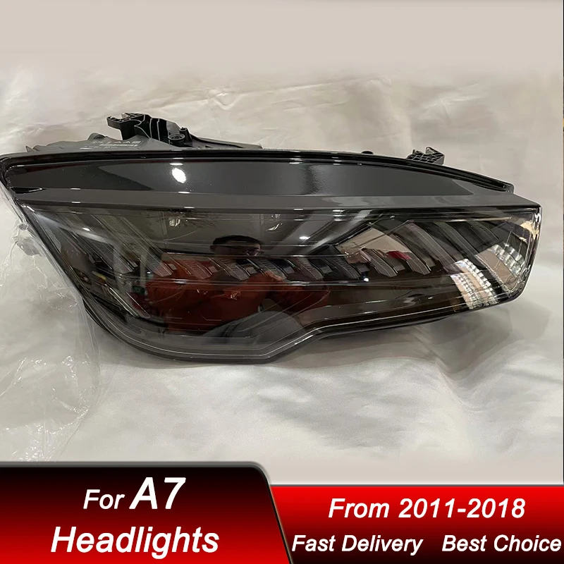 Pop Car Styling Headlights For Audi A7 2011-2018 Up To RS7 Style Full LED Headlamp Assembly Upgrade Projector Lens Accessories K