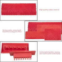 2Pcs/set Rubber Roller Brush Painting Tools Imitation Wood Graining Wall Painting Home Decoration Art Embossing DIY Graining 3