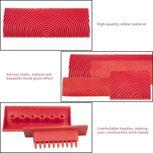 2Pcs/set Rubber Roller Brush Painting Tools Imitation Wood Graining Wall Painting Home Decoration Art Embossing DIY Graining 3 2Pcs/set Rubber Roller Brush Painting Tools Imitation Wood Graining Wall Painting Home Decoration Art Embossing DIY Graining 3