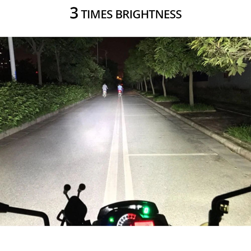 Work Bar Light Efficient Heat Dissipation Motorcycle LED Headlight Lamp 2400LM Fog Spotlight DRL Motorbike Spot Light