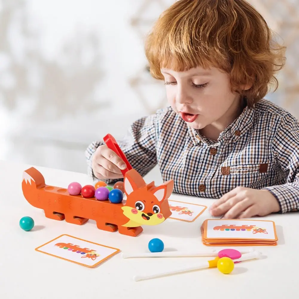 

Wooden Clip Beads Toys Caterpillar Learning Color Sorting Montessori Toy Educational Cartoon Clip Bead Matching Game