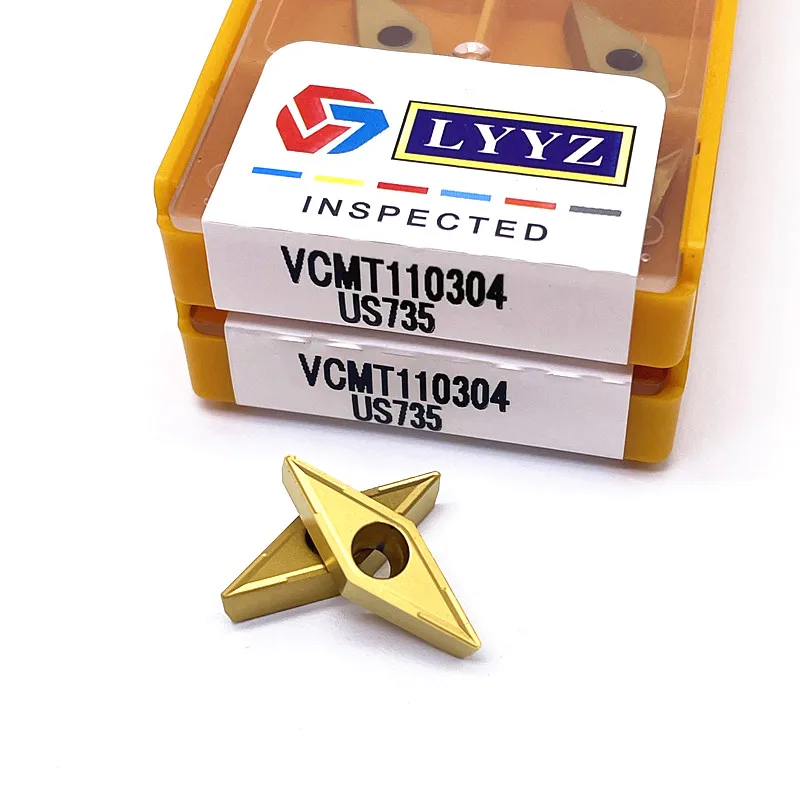 Chất Lượng Cao VCMT110304 LY6020 LY735 LY15TF Bên Trong Dụng Cụ Xoay Carbide Dạng VCMT 110304 Kim Loại Dụng Cụ Mài Dao