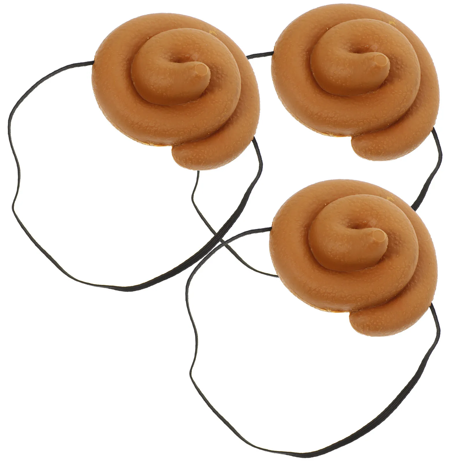 

3Pcs Poop Hat Funny Simulation Poop Hat Elastic Band Party Prank Prop Cosplay Costume Headgear Creative Photo Prop