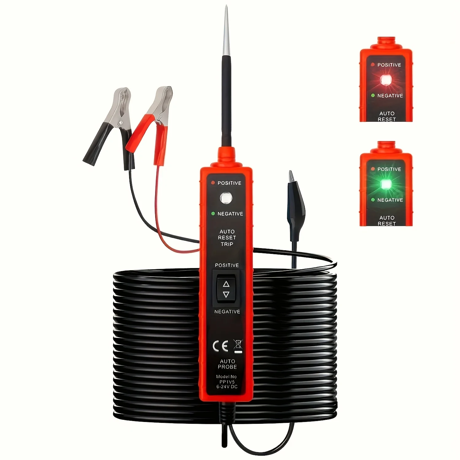6V-24V Dc Multifunctional Automotive Electrical System Tester |   Diagnostic Tool with Polarity, Circuit, Continuity, and Component Testing + Safety Protection