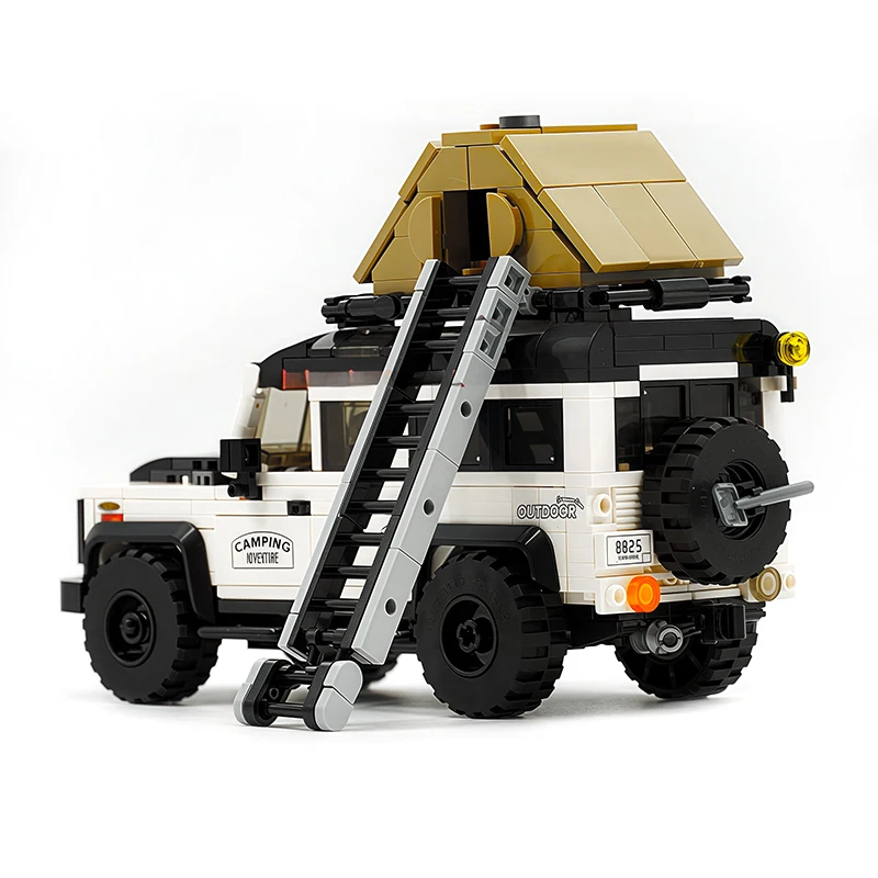 NEW PB8825 Land-Rover Camper Car SUV Speed Toy Building Block Brick with Container Display Box Desk Decor Xmas Chrismas Gift Kid
