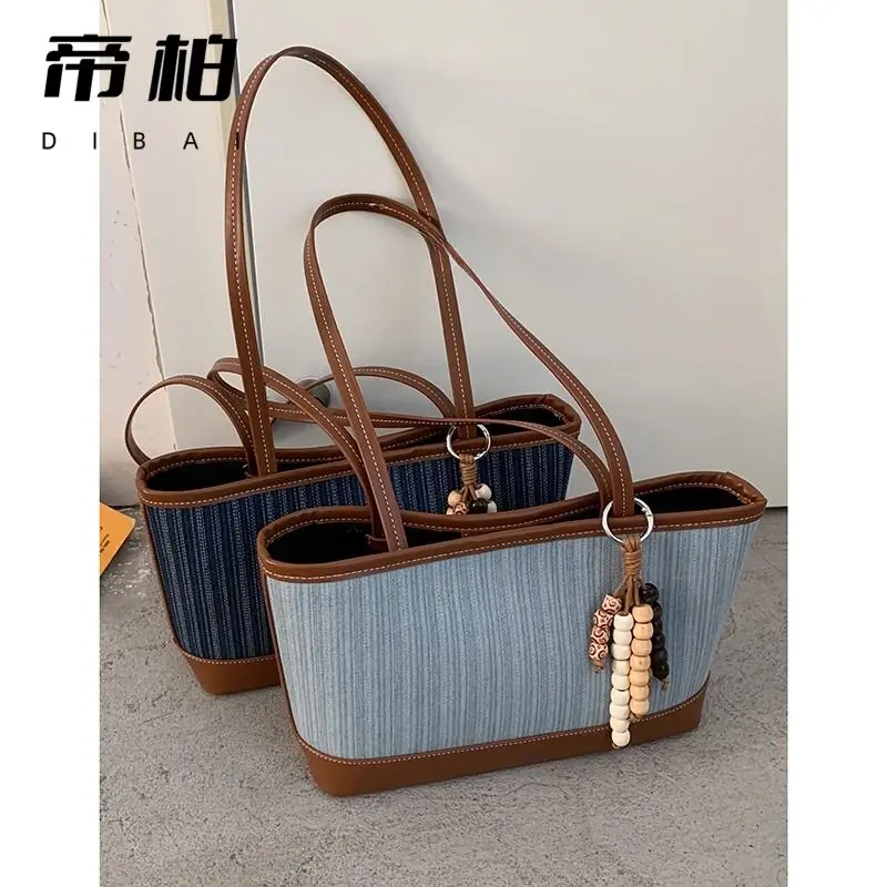 

Большая сумка в стиле ретро, большая вместительная сумка на одно плечо, дизайн для поездок на работу, новая парусиновая художественная нишевая посылка в корейском стиле