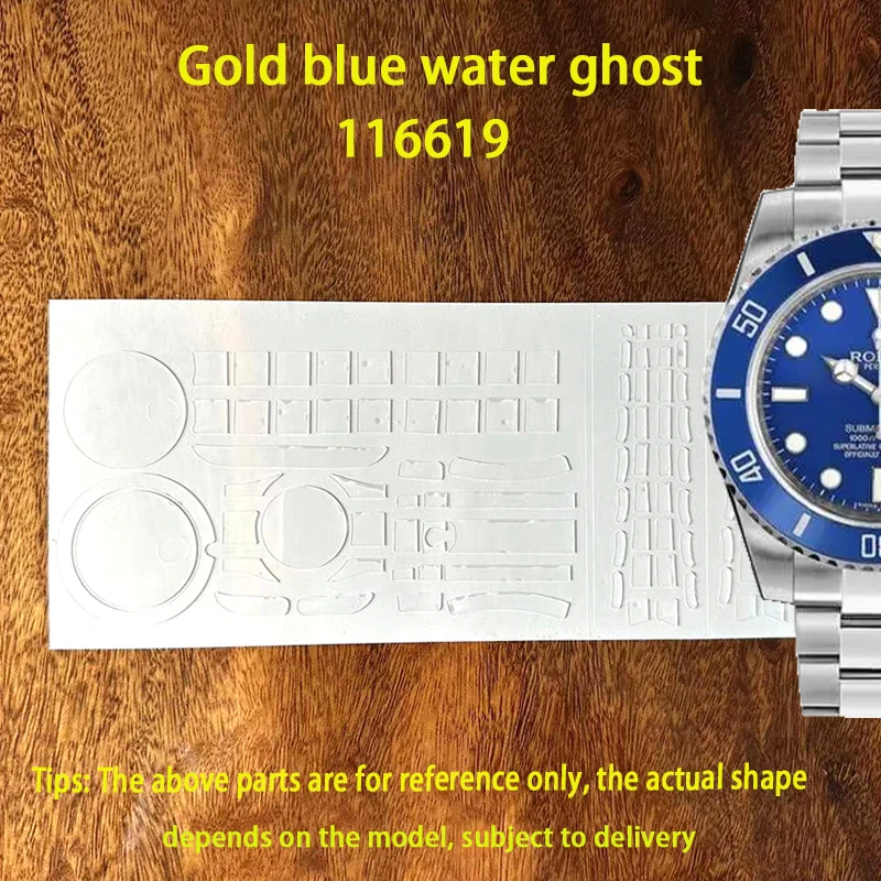 เหมาะสำหรับ Rolex Submariner 116619LB ฟิล์มป้องกันหัวเข็มขัด bezeler สำหรับนาฬิกาผีน้ำสีฟ้า