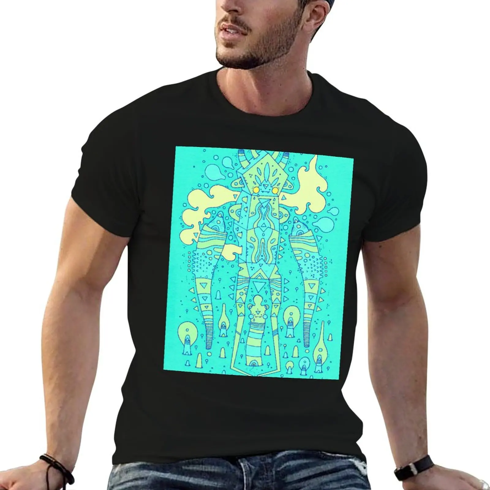 

b l u b r o T-Shirt boys animal print blacks summer top fitted t shirts for men