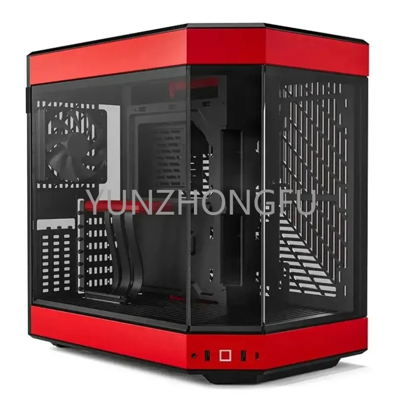 HY Y60 snow white support EATX/ATX/ MATX/ITX motherboard Dual Chamber Mid-Tower ATX Case & Modern Aesthetic Case