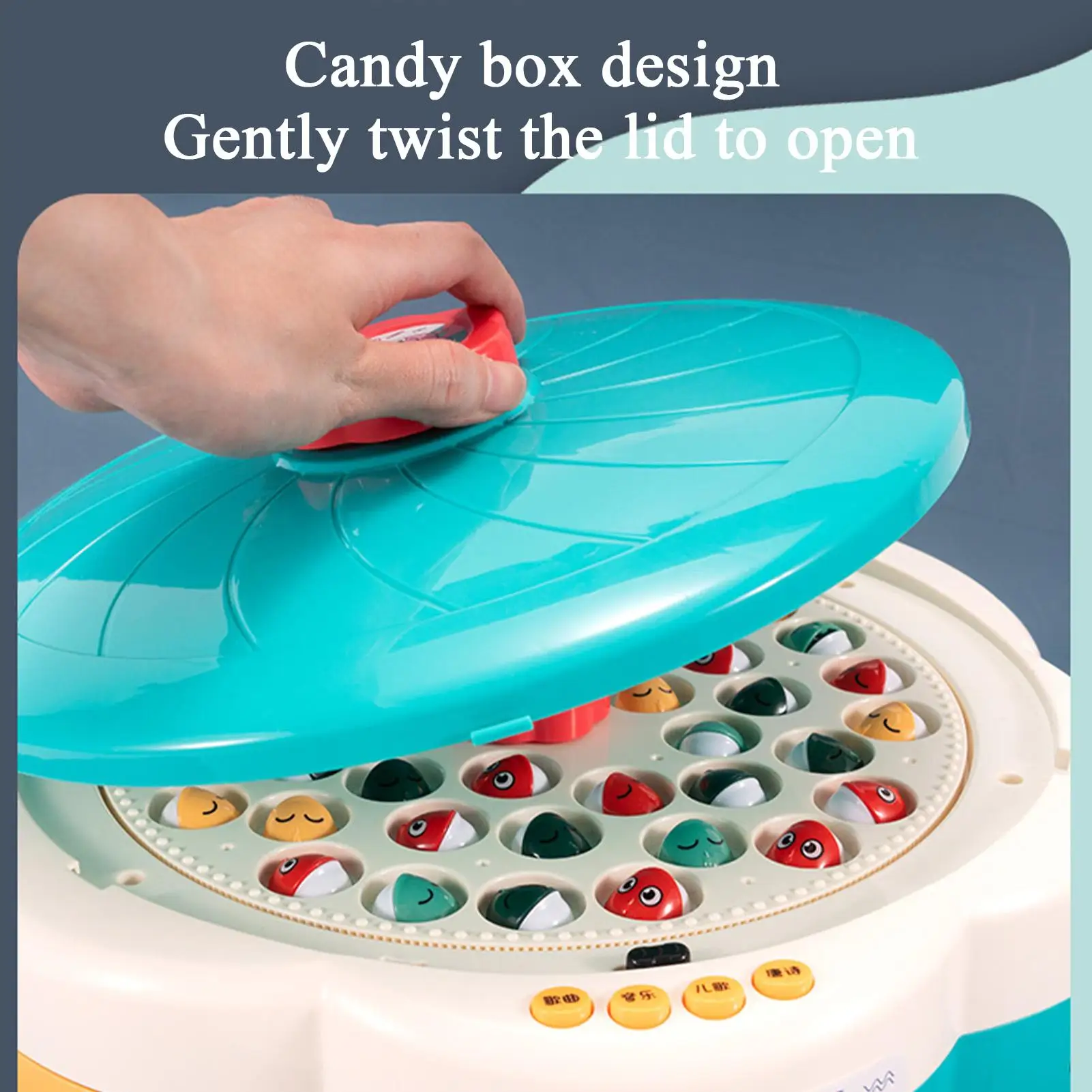 เกมตกปลาแม่เหล็กสําหรับเด็ก ชุดตกปลาแม่เหล็กสําหรับเด็กวัยหัดเดินพร้อมดนตรี กิจกรรมการเรียนรู้การเชื่อมโยงระหว่างพ่อแม่และลูกเป็นเวลา 4-6 ปี