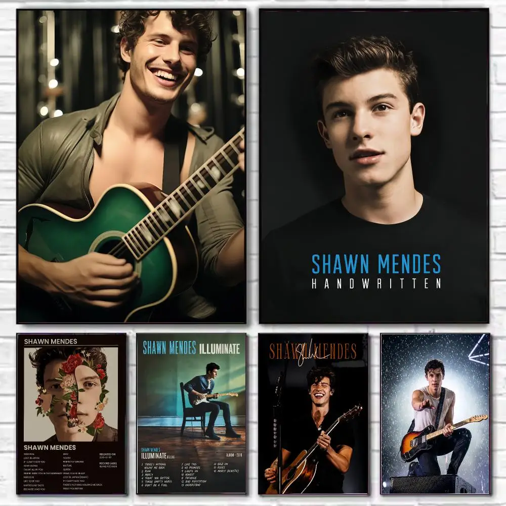 S-Shawn Mendes Pop_Singer Poster Stylish Wall Art Print for Living Room Bedroom Study Office Café Home Decor Modern Gift