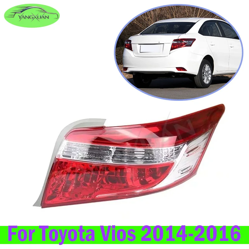Car Rear Bumper Tail Light Assembly For Toyota Vios 2014 2015 2016 Turn Signal Light Brake Stop Light Reversing Lamp