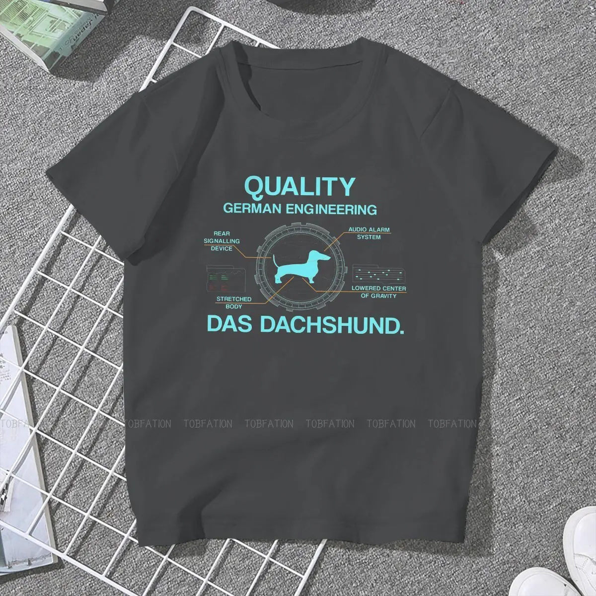 Quality German Engineering Das Dachshund Graphic TShirt  Sausage Dog Style Casual T Shirt Female Short Sleeve Special Gift