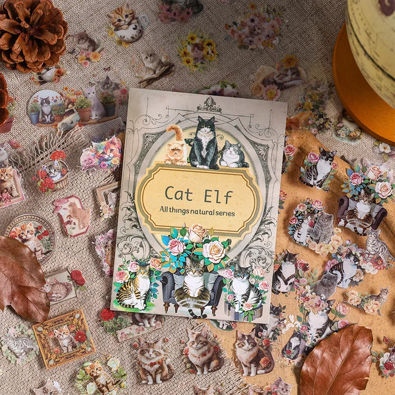 20 pcs Kawaii Cartoon cats Stickers book Creativity Decorative Diary Album handmade Scrapbooking Junk Journal Supplies
