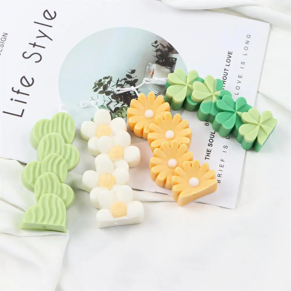 

3D Four Leaf Clover Cactus Shape Silicone Mold DIY Handmade Epoxy Aromatherapy Candle Soap Resin Mould Home Decoration Supplies