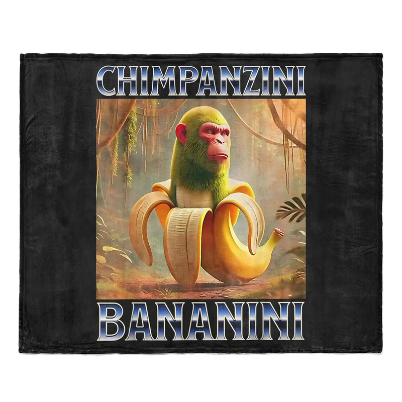 Gaslight Gatekeep Girlboss Chimpanzini Bananini Throw Blanket for Women Men Girls Boys Kids Pets Dogs Cats Couch Sofa