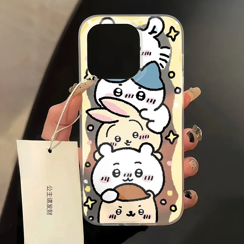 Cute Cartoon usagi chiikawa hachiware Phone Case For iPhone 16 15 14 13 12 11 Pro Max XS Max 78 Plus MINI Y2K Creative Cover