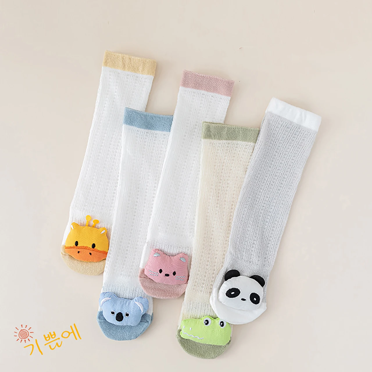 الصيف الطفل شبكة الجوارب الفتيان الفتيات جوارب حماية الركبة لطيف عروسة كارتون الطفل الركبة عالية جورب لينة القطن الوليد الأحذية