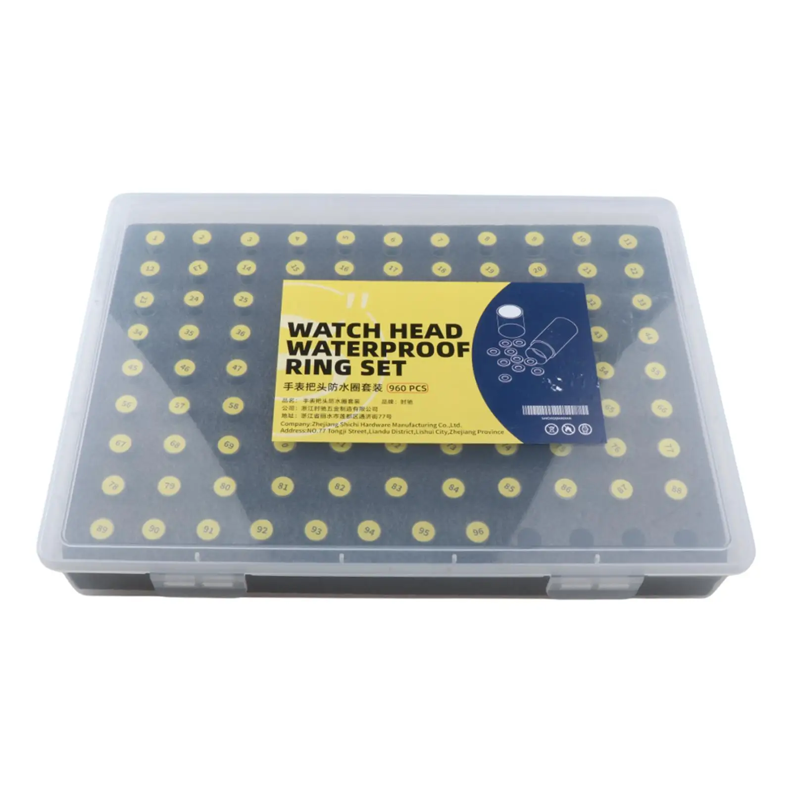 960x Watch Gaskets Set Easy to Use with Box Accessories Lightweight Rubber Watch Crown Parts for Jewelers Repairmen Maintenance