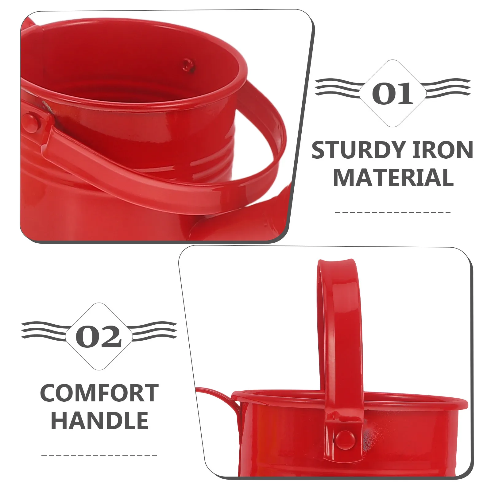 6Pcs Premium Iron Watering Kettle for Indoor Outdoor Use Light Easy Carry Garden Irrigation Tool Watering Can for