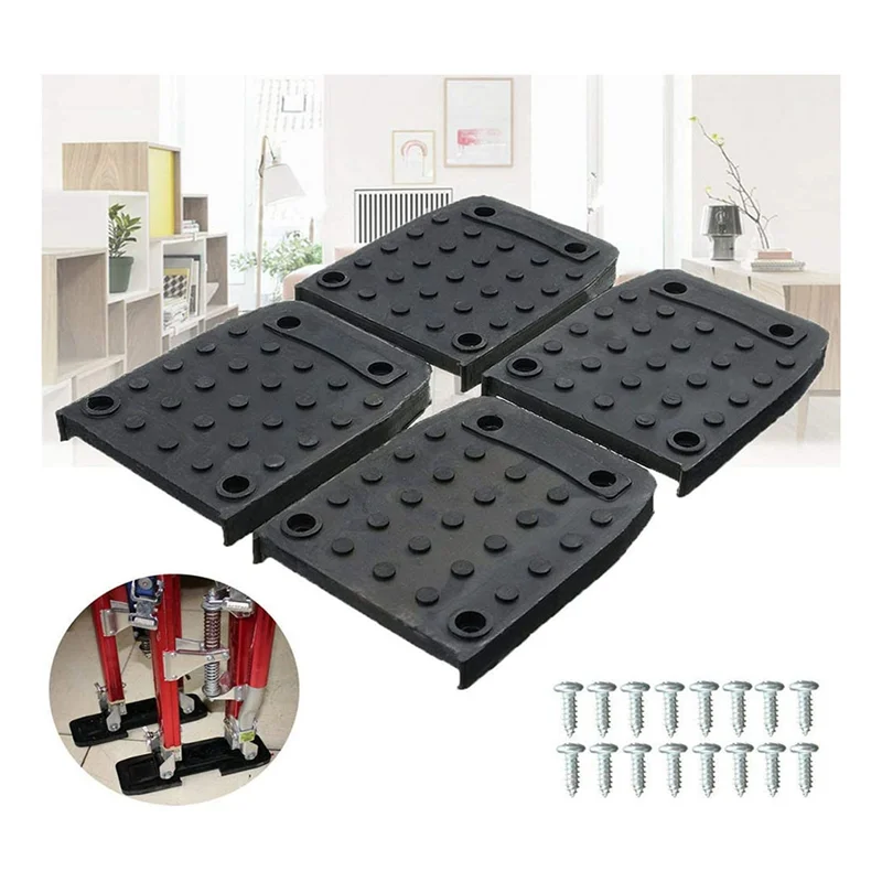 

AS63 Stilt Soles Anti-Slip Pads for Drywall,4Pcs Stilt Soles Replacement Kit, Non-Slip Foot Pads ,Construction Tripod Mat