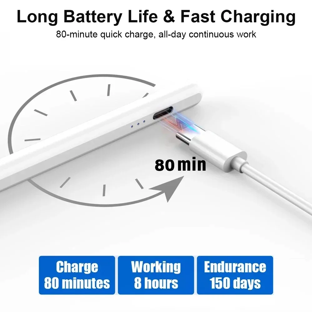 For Samsung Pencil For Galaxy Tab A9 A9Plus A8 X200 P610 A7 Lite S10 S9 S8 S7 Capacitive Android Stylus Pen Touch Screen Pen