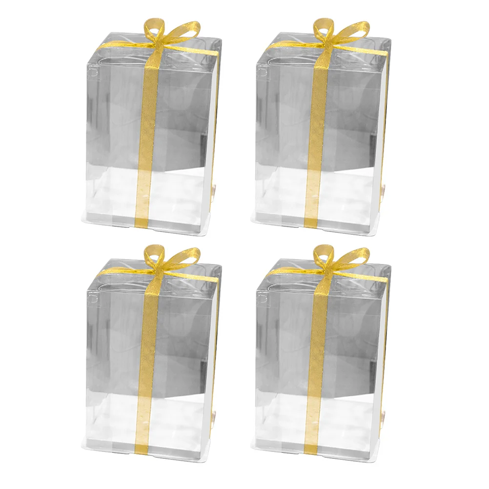 

4 шт. прозрачные коробки для торта, прозрачные пластиковые переноски для торта на день рождения, контейнер для хранения, прозрачные коробки, упаковка для хлебобулочных изделий