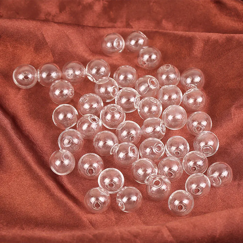 

100Pcs Hollow Glass Ball Accessory 20Mm DIY Jewelry Making Material for Keychain Anklet Cellphone Decor Scrapbooking Craft