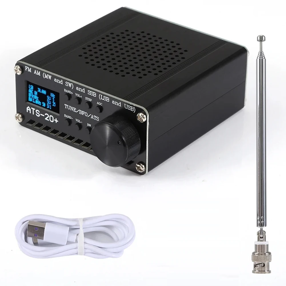 ATS-20+ SI4735 Full Waveband Radios Receiver with Frequency Modulation AM (MW & SW) SSB (LSB & USB) Covering Commercial Amateur