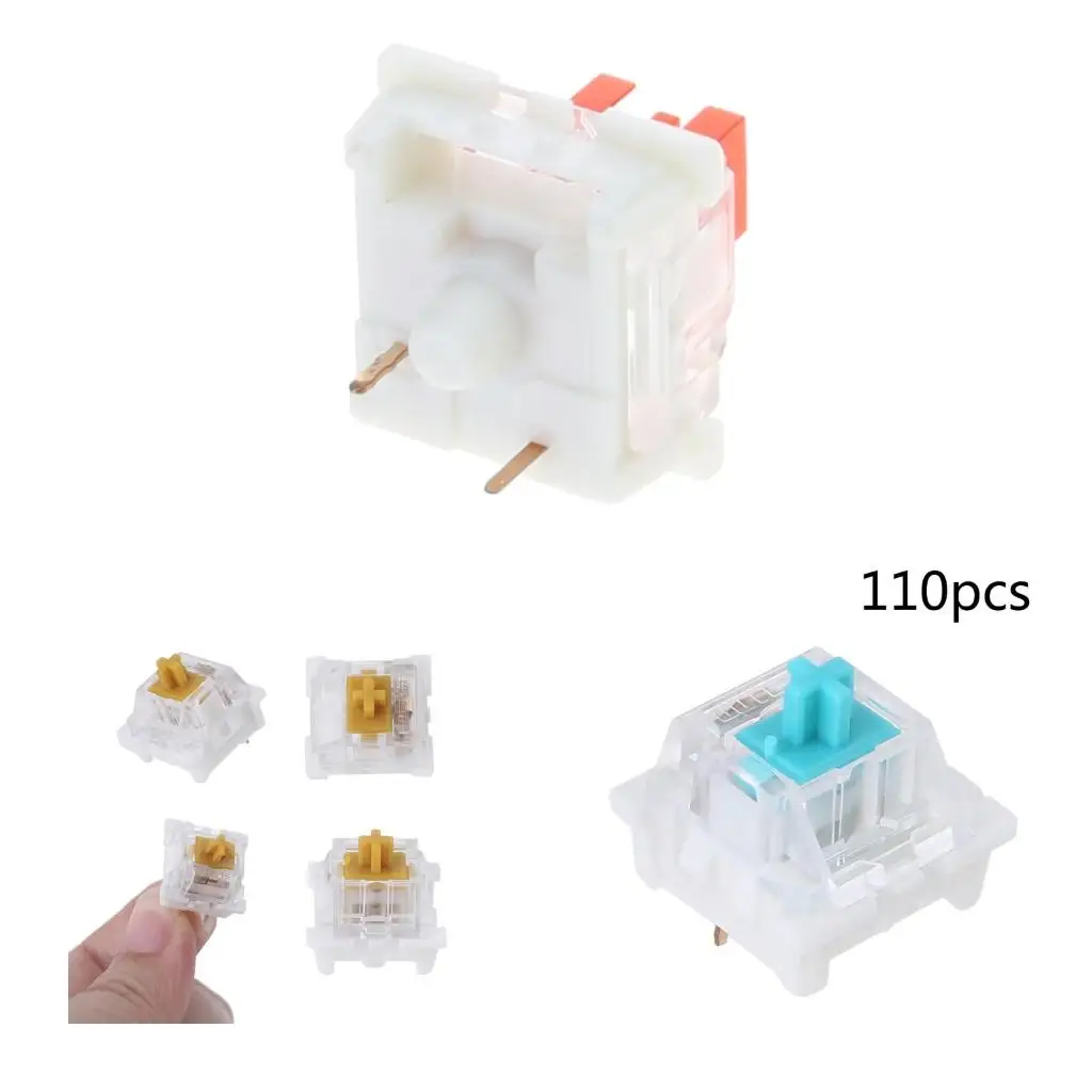 10/110PCS for RGB Gaming Switches Linear Switch 3Pin Dustproof