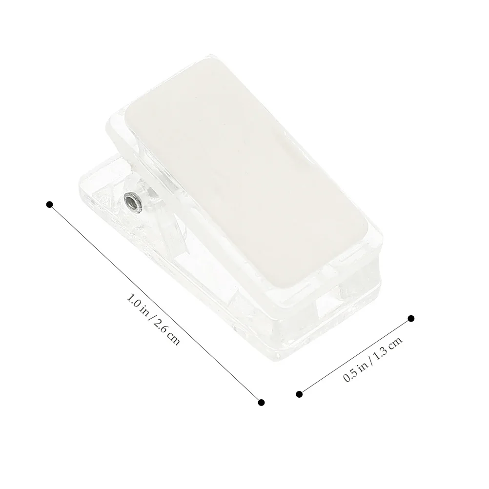 35 Pcs Self-Adhesive Clip Badge Id Card Clips Entrained for Work Plastic Name Holder