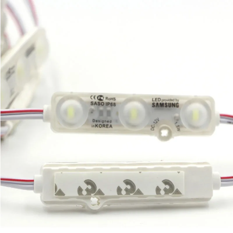 10pcs DC12V 5730 3 LED Module Light Injection Waterproof IP68 Cool / Warm White for Advertisement Shop Signboard Lighting Decor