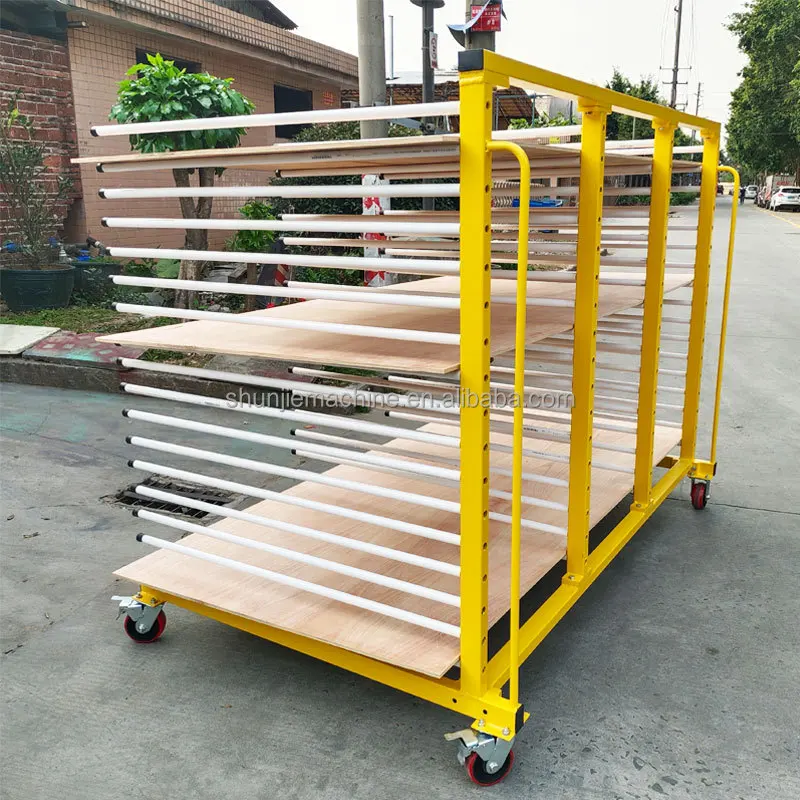 卸売積載1000kg片面多層カンチレバー資材カート4輪倉庫保管ラック